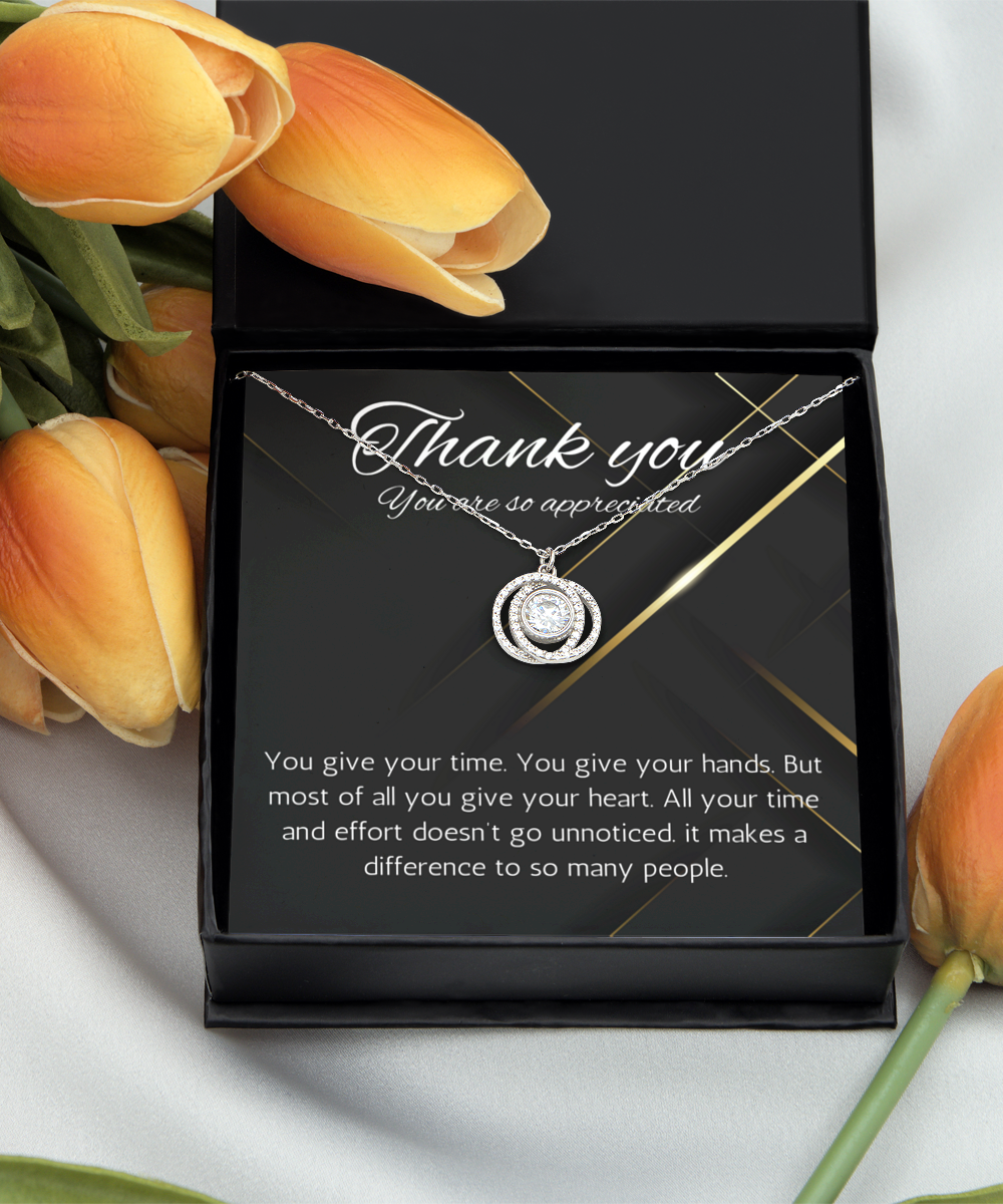 Thank you Gift Necklace With Message Card, Mentor Gift for Women, Appreciation Gifts Jewelry, Thank You Gift for Women, Teacher Gift, Nurse Gift
