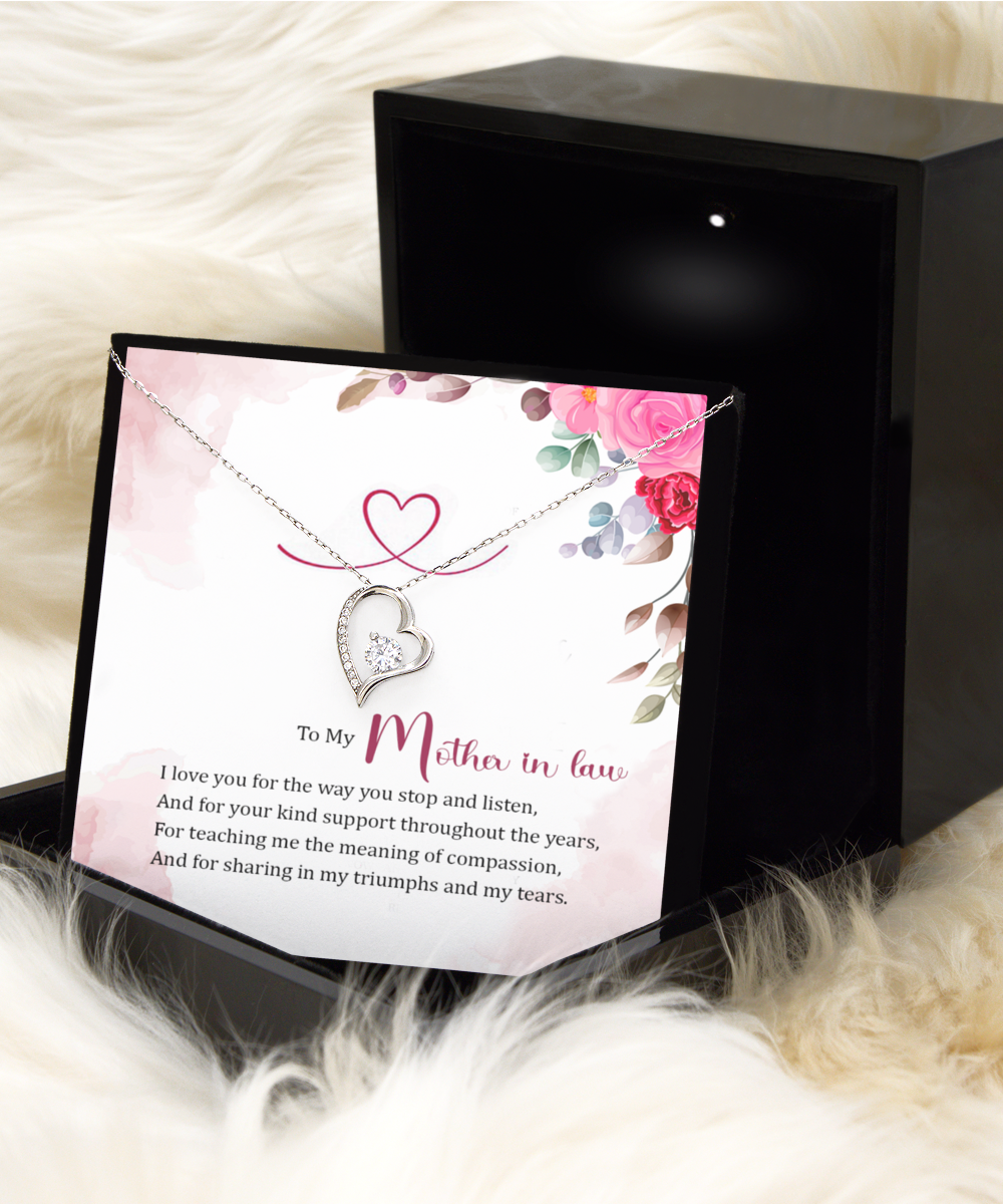 Mother in Law Gift Necklace, Birthday Gift For Mother In Law, Anniversary Gift For Mother In Law, Solitaire Crystal Necklace For Mother In Law, From son In law, Daughter In Law