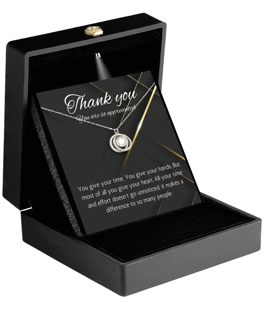 Thank you Gift Necklace With Message Card, Mentor Gift for Women, Appreciation Gifts Jewelry, Thank You Gift for Women, Teacher Gift, Nurse Gift