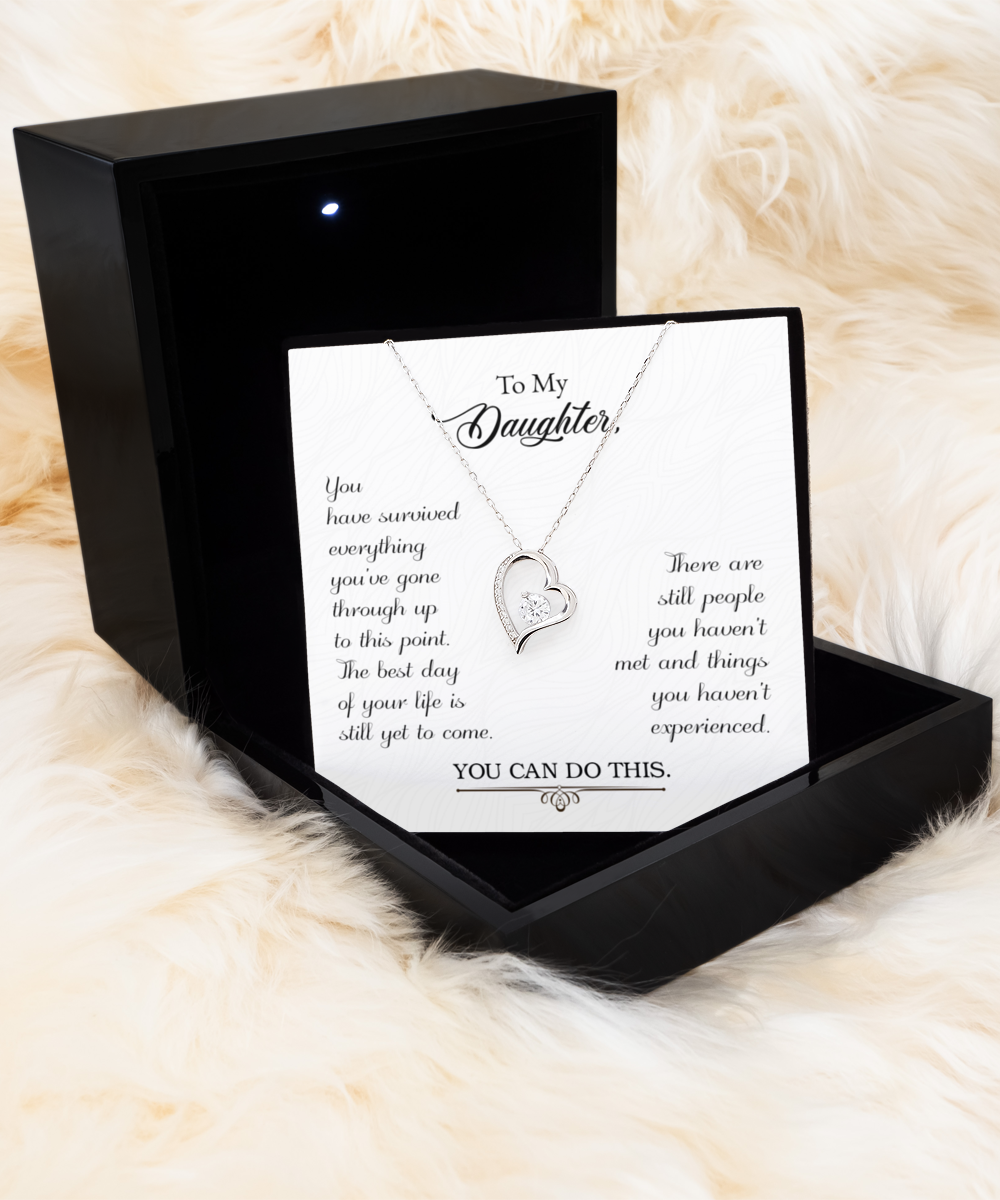 Daughter Necklace, Gift Necklace For Daughter, Birthday Gift For Daughter, Graduation, Inspirational, Gift For Daughter, From Dad, Mom