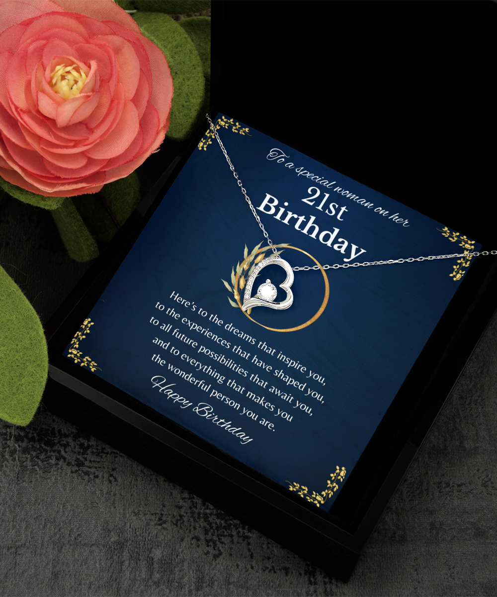 21st Birthday Gift for Woman, 21st Birthday Gift For Her, Solitaire Crystal Necklace, 21st Birthday Gift Necklace For Her,21st Birthday Jewelry