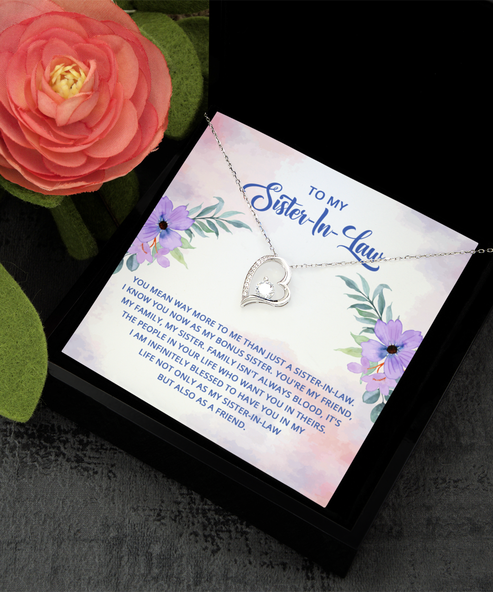 Sister In Law Gift Necklace, Birthday Gift Necklace For Sister In Law, Solitaire Crystal Necklace, Graduation Gift, From Brother In Law