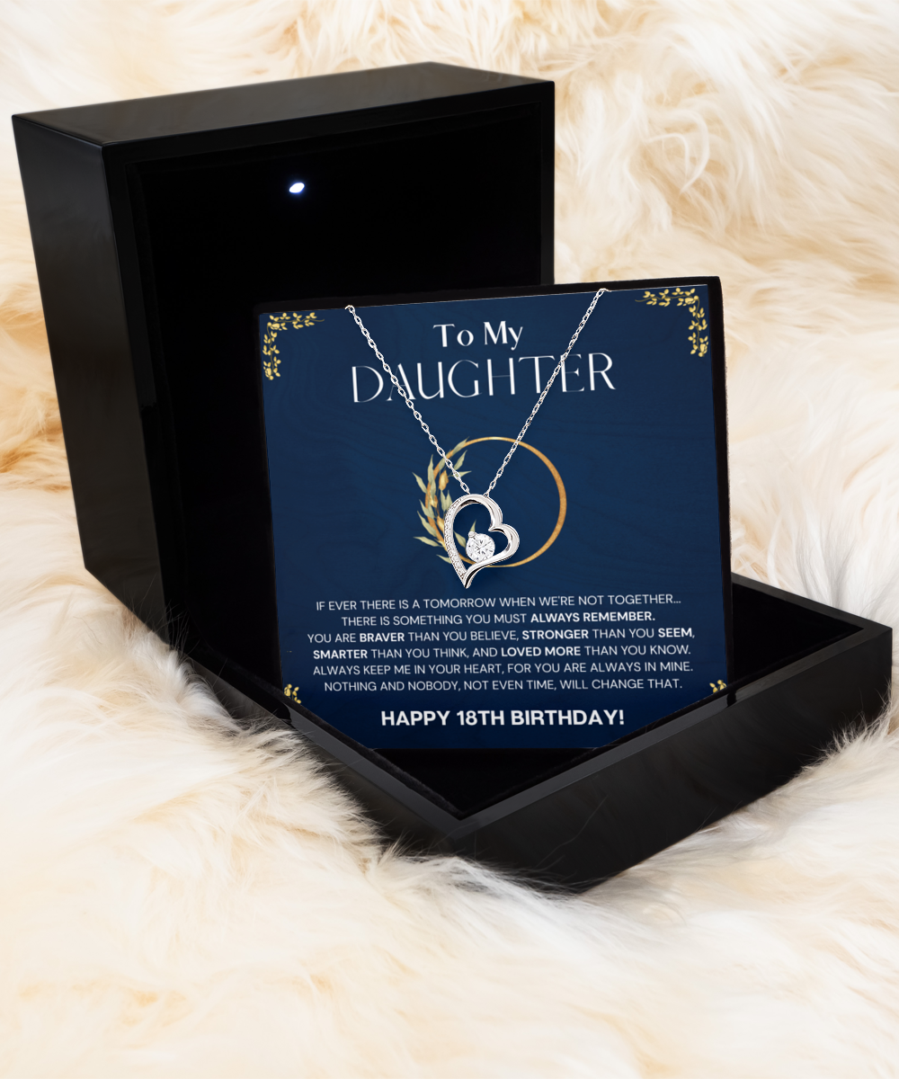 18th Birthday Gift For Daughter, Solitaire Crystal Necklace For Daughters 18th Birthday, Gift From Dad, Mom for 18th Birthday Daughter