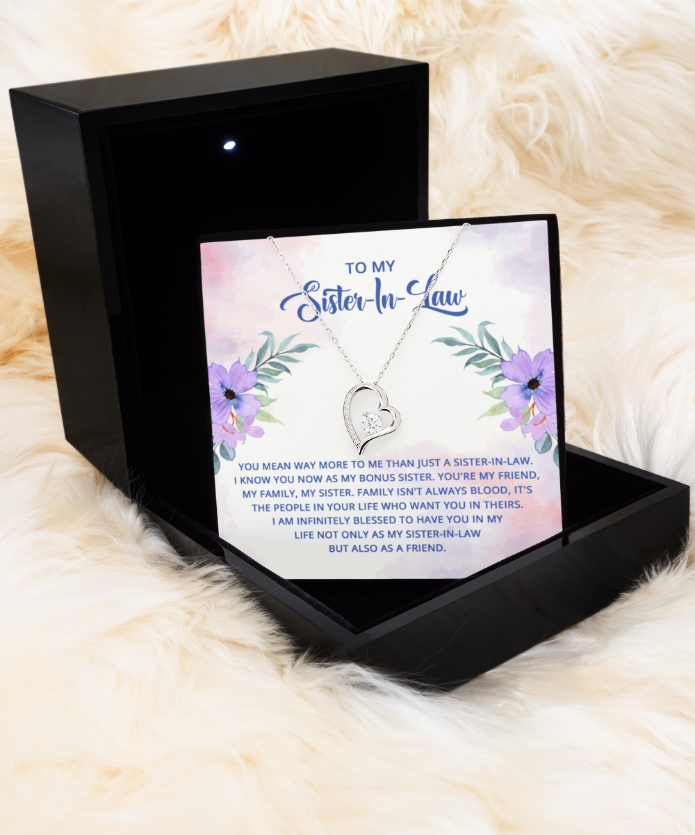 Sister In Law Gift Necklace, Birthday Gift Necklace For Sister In Law, Solitaire Crystal Necklace, Graduation Gift, From Brother In Law