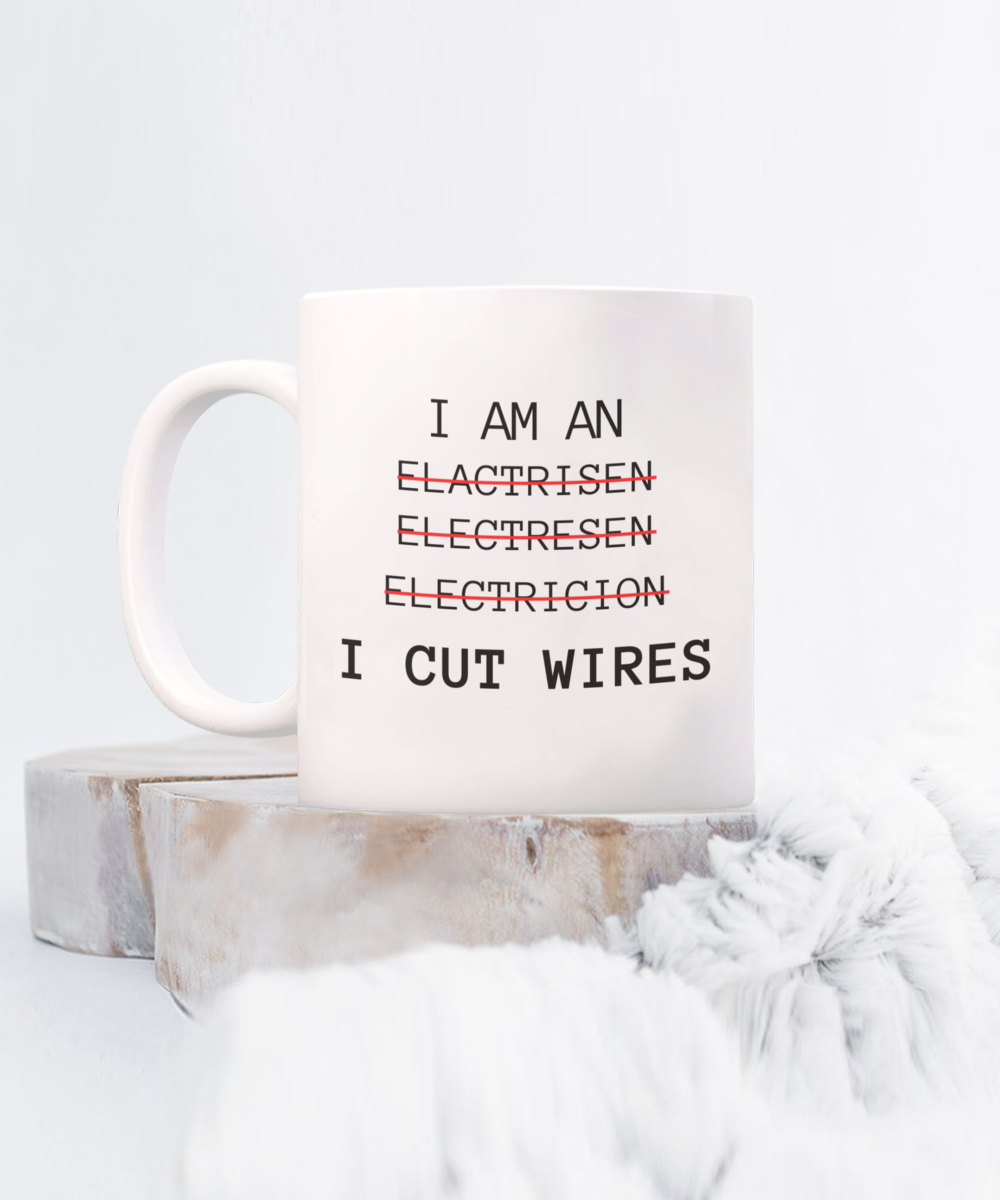 Electrician Gift Coffee Mug, Birthday Gift for electrician, Coworker Gift for Electrician, Appreciation Gift- 11 Oz White ceramic Mug
