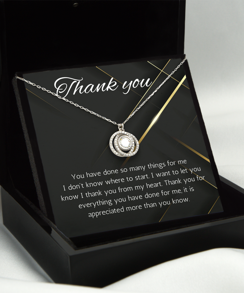 Thank You Necklace, Thank You Gift, appreciation Gift, Gratitude Gift, Thank You Jewelry, Double Circle Necklace, Gift for Teacher, Nurse, Thanks Gift