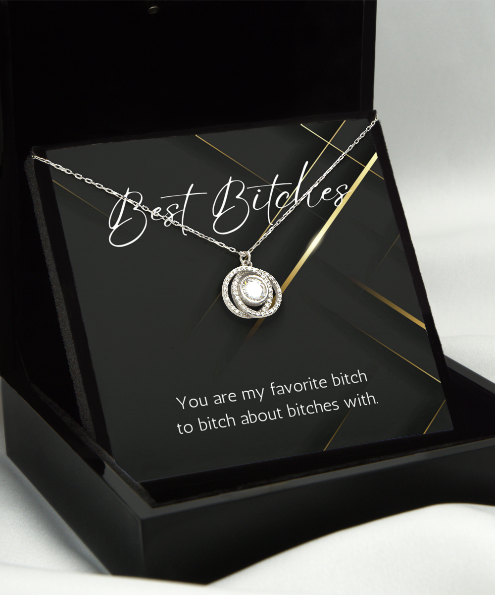 Best Bitches Gift, Best bitches Necklace, Friendship Jewelry, Bff Gift, Best friend for Ever, Best friend Necklace gift, Message Card