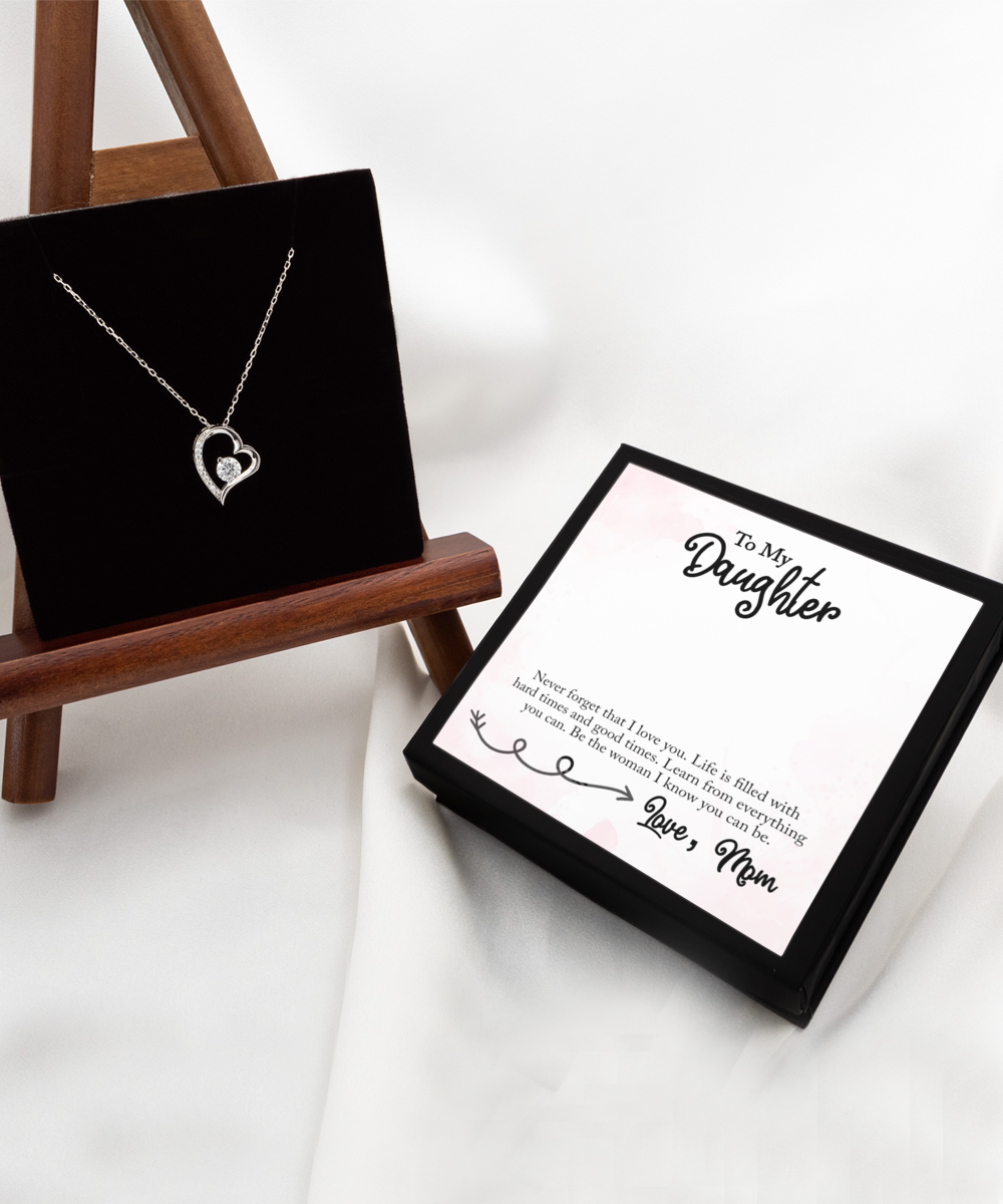 Daughter Gift Necklace From Mom, Birthday Gift necklace, Graduation Gift Necklace, Love Gift Necklace, Solitaire Crystal Necklace From Mom