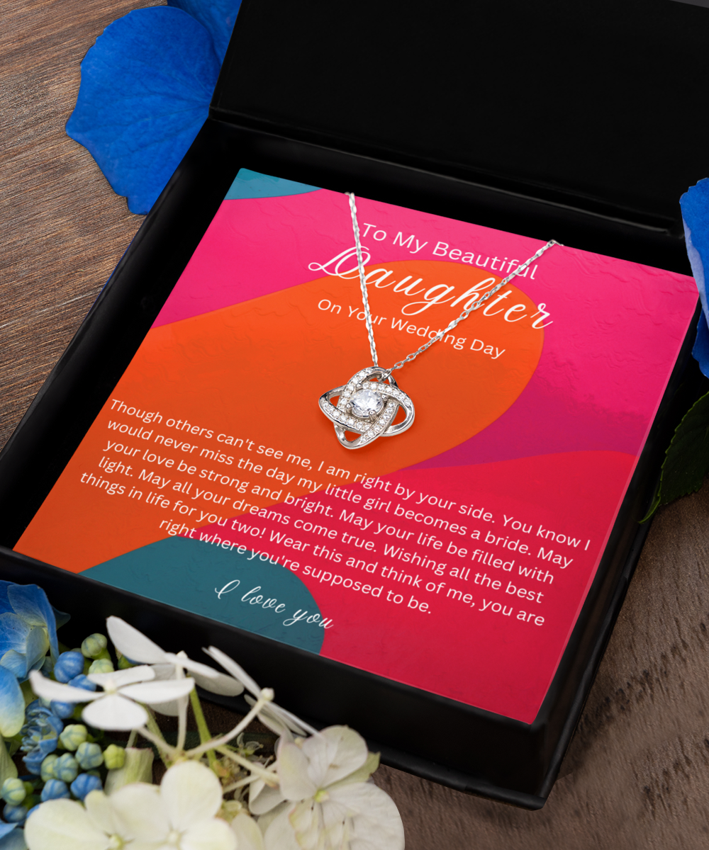 Daughter gift Necklace, Wedding day gift necklace for Daughter, Gift from Mother, Father, Daughter Gift Necklace for Wedding