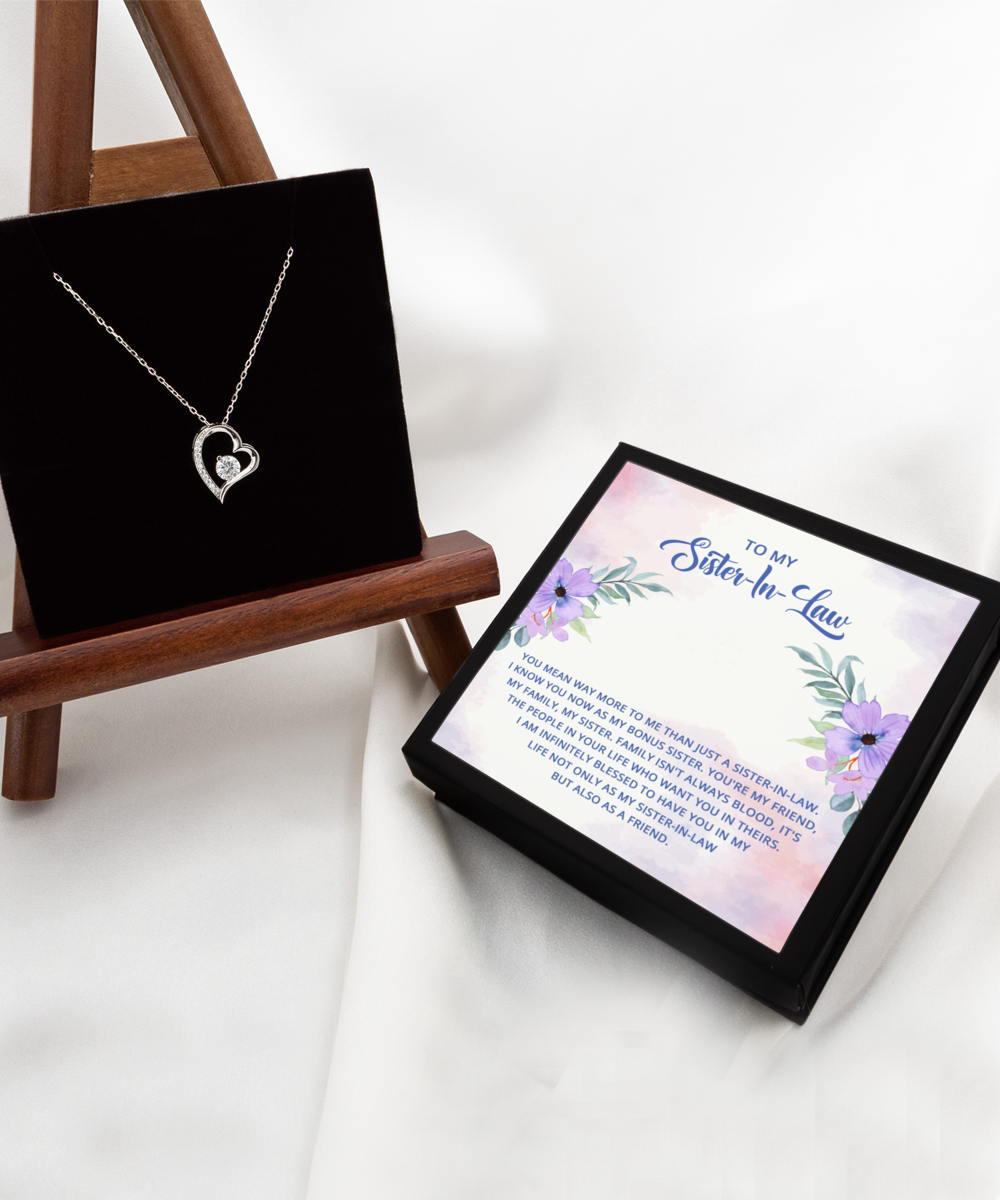 Sister In Law Gift Necklace, Birthday Gift Necklace For Sister In Law, Solitaire Crystal Necklace, Graduation Gift, From Brother In Law